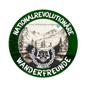 Nationalrevolutionäre Wanderfreunde - Aufkleber rund 9,5 cm