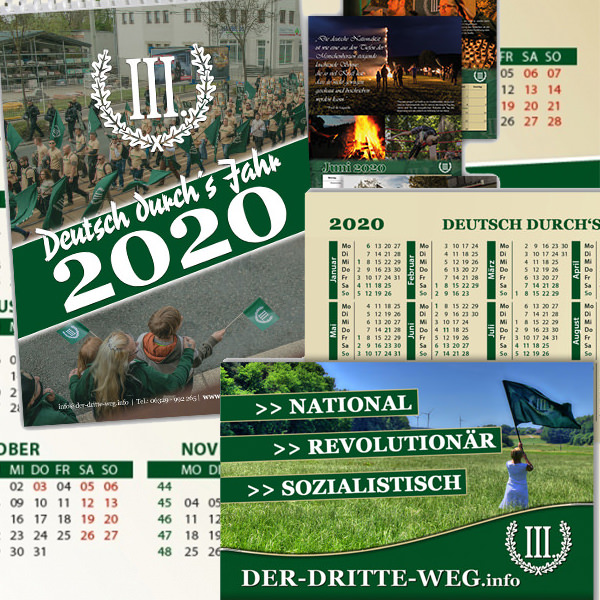 Kalender 2020 Visitenkarten Shopkategorie