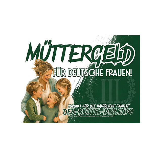 Müttergeld - Aufkleber A6