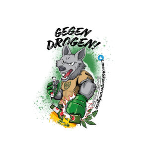 Gegen Drogen - Aufkleber oval