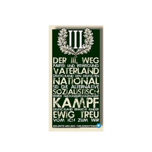 Partei und Bewegung – Aufkleber DIN lang
