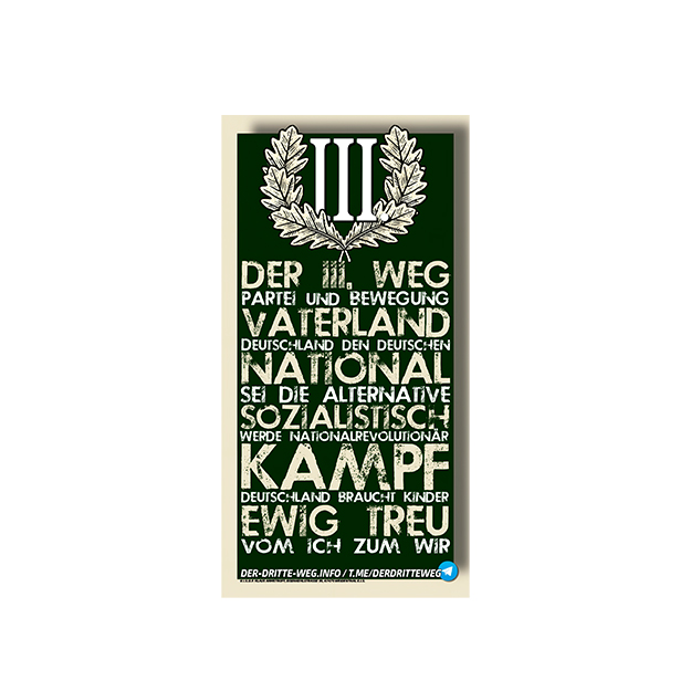 Partei und Bewegung – Aufkleber DIN lang